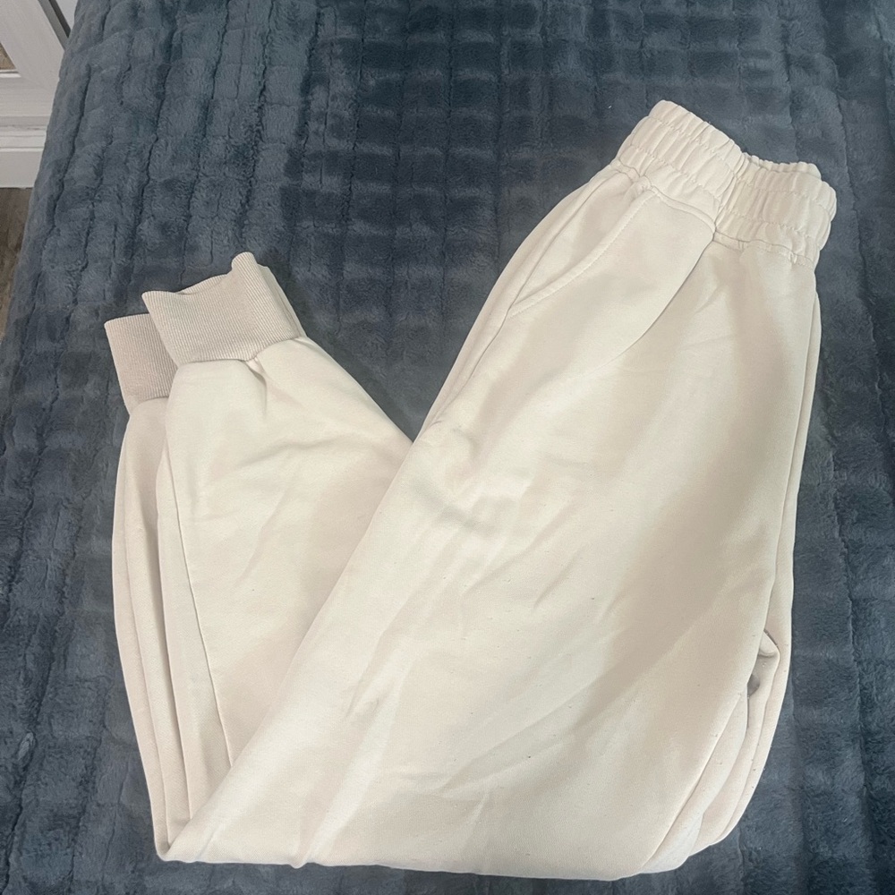 Cream Jogger Pants